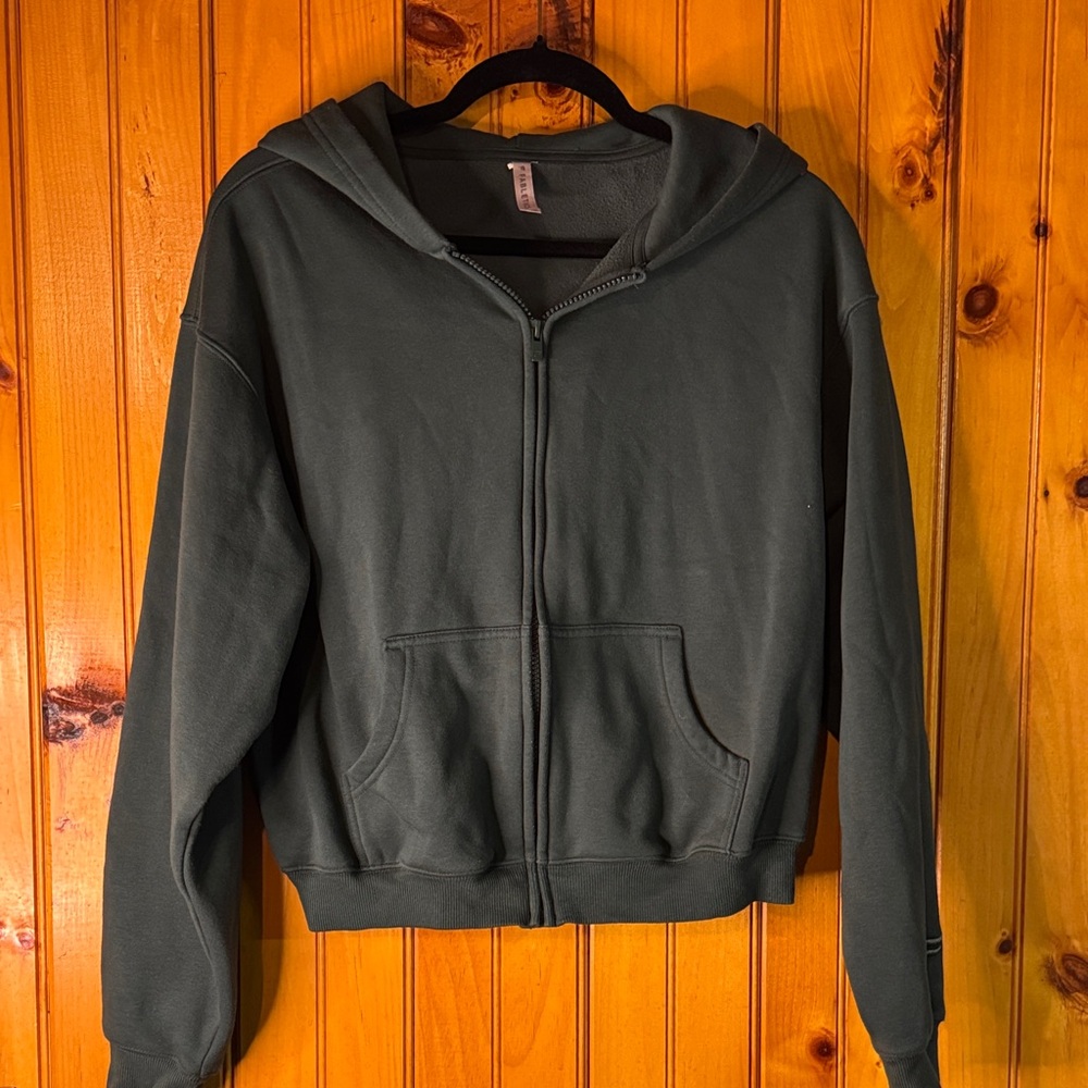 Fabletics Olive Green Fleece Hoodie - Picture 1 of 3